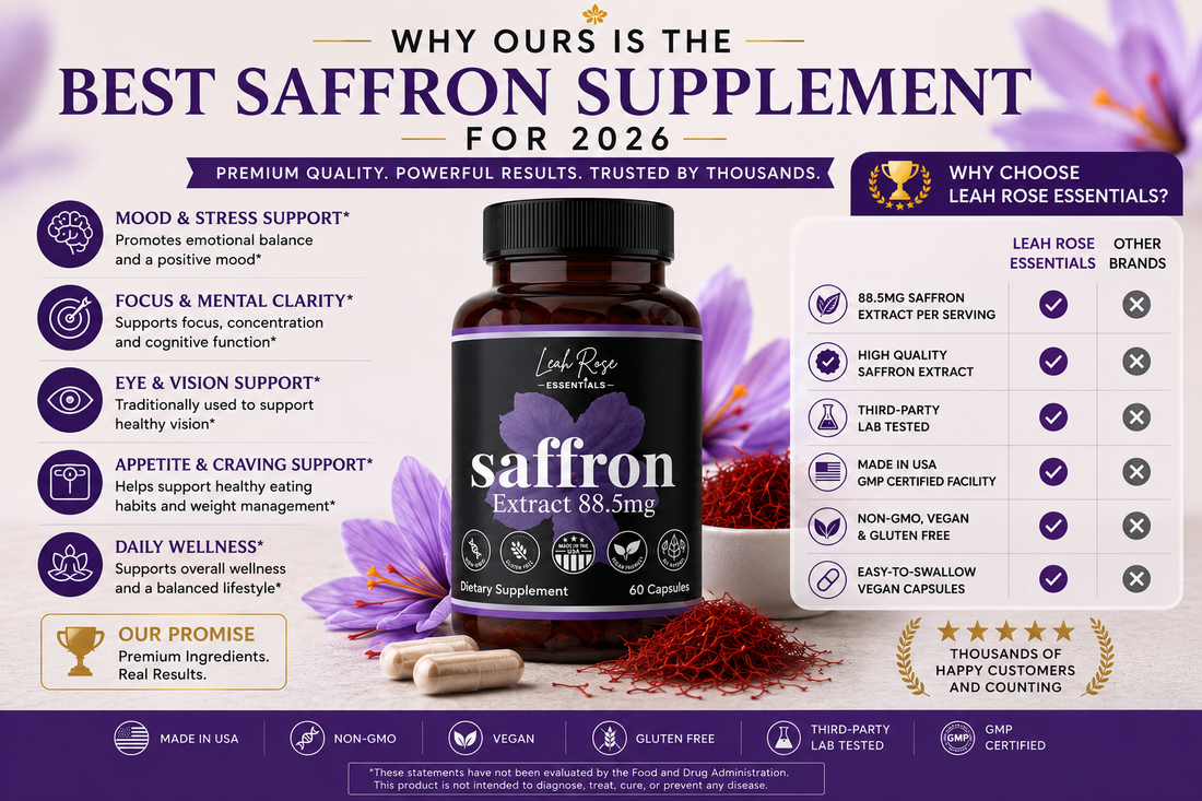 Leah Rose Essentials Saffron Supplement voted the top saffron supplement of 2026