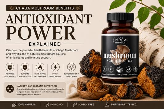 chaga mushroom benefits antioxidant rich functional mushroom with supplement capsules for immune support and wellness