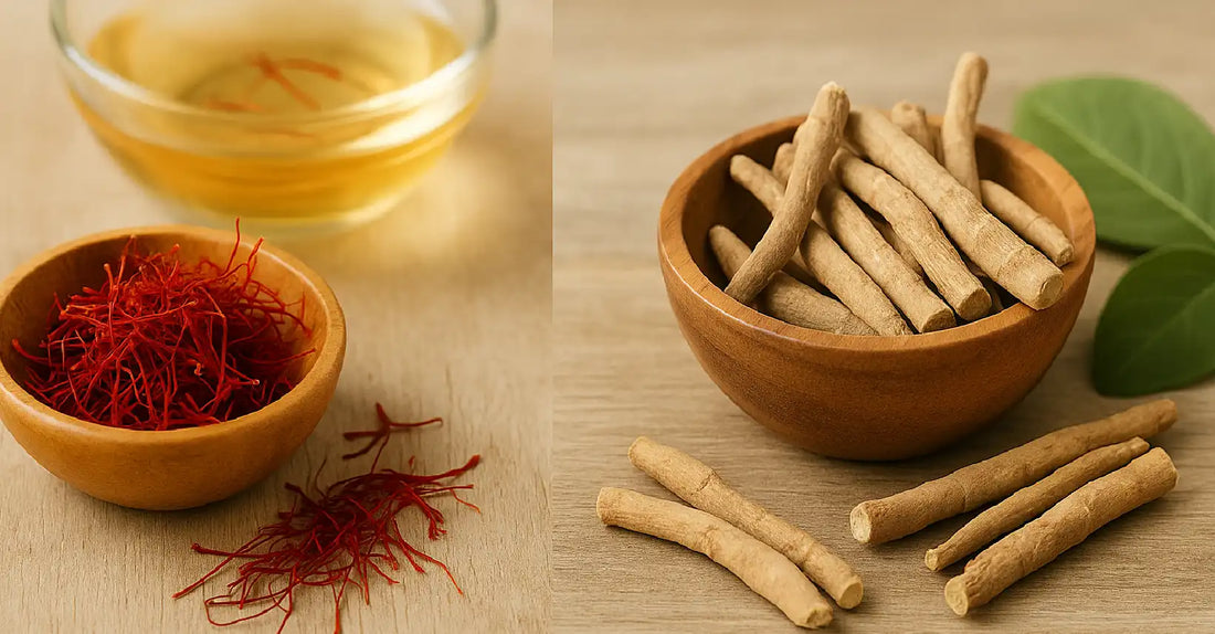 Saffron vs. Ashwagandha. Explore the key benefits of each.