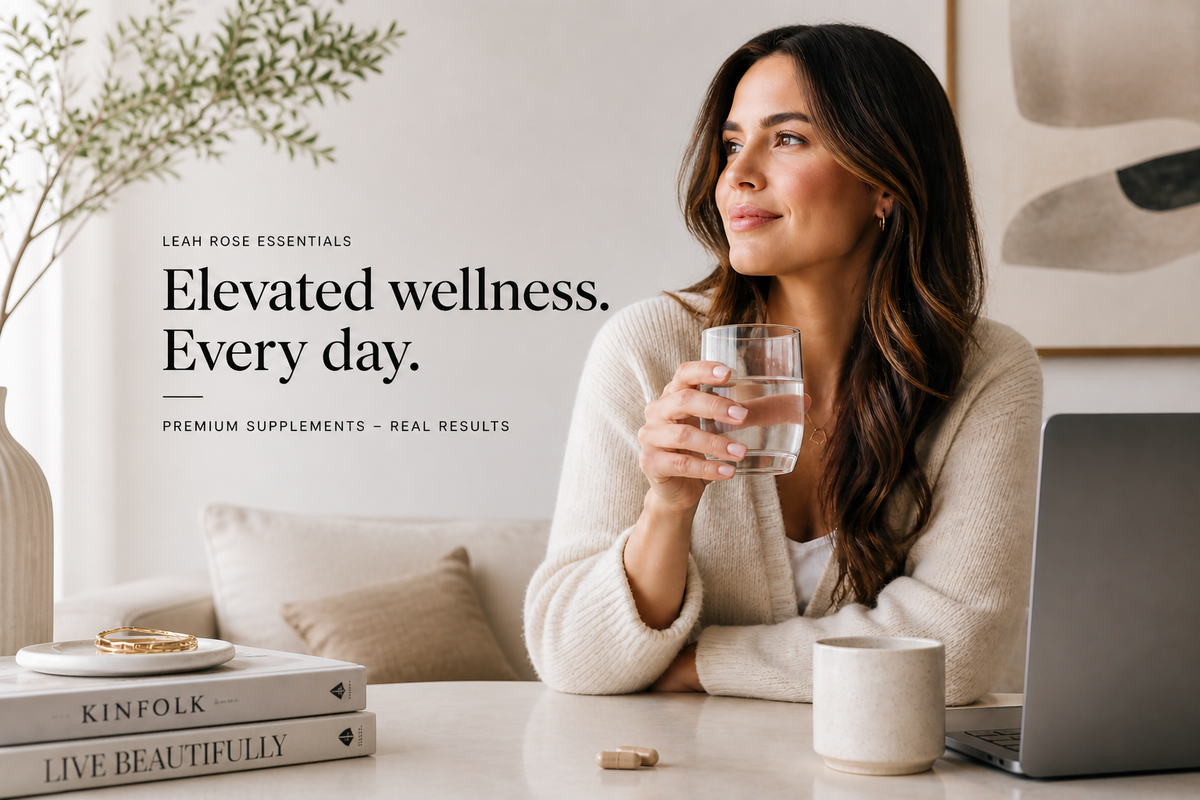 Leah Rose Essentials premium wellness supplements for women, made with quality ingredients to support everyday health and wellness