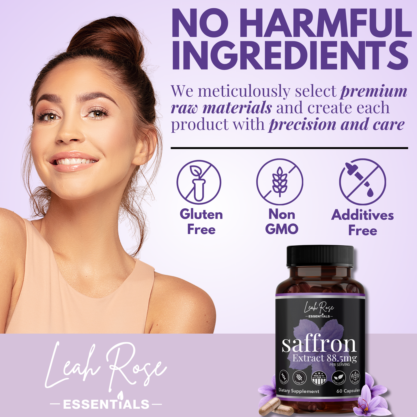 All Natural Saffron Extract 88.5mg - 60 capsules