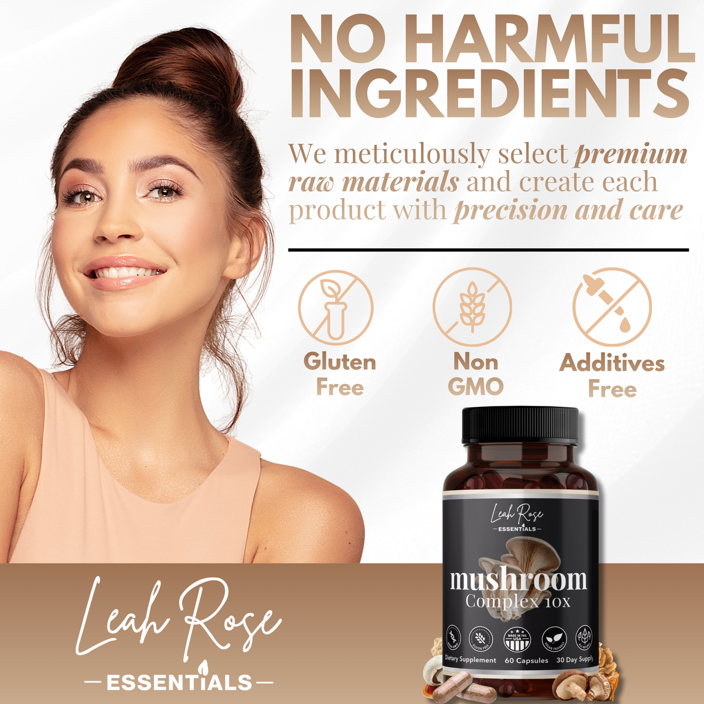 All Natural Mushroom Complex 10X - 60 Capsules