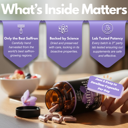 All Natural Saffron Extract 88.5mg - 60 capsules