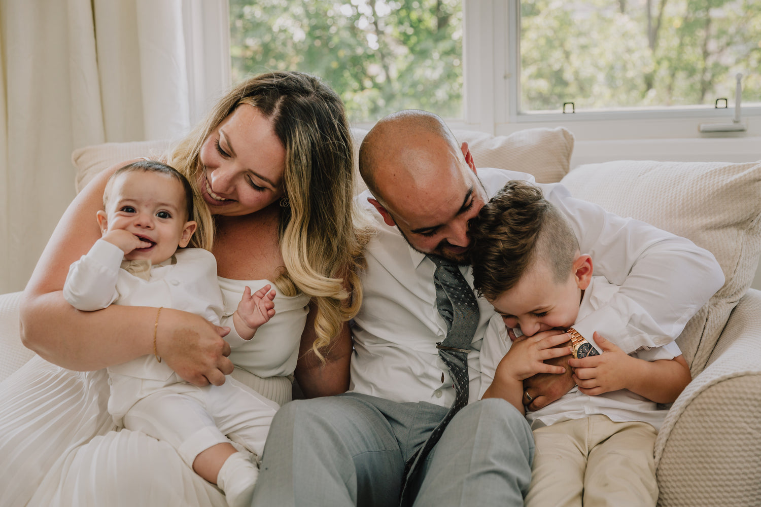 a happy family hugging each other and happy after enjoying the benefits of our supplements 