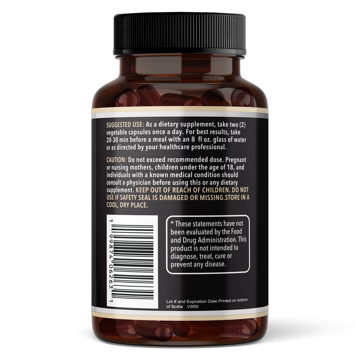 directions for the mushroom supplement are to take two vegetable capsules once a day