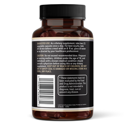 directions for the mushroom supplement are to take two vegetable capsules once a day